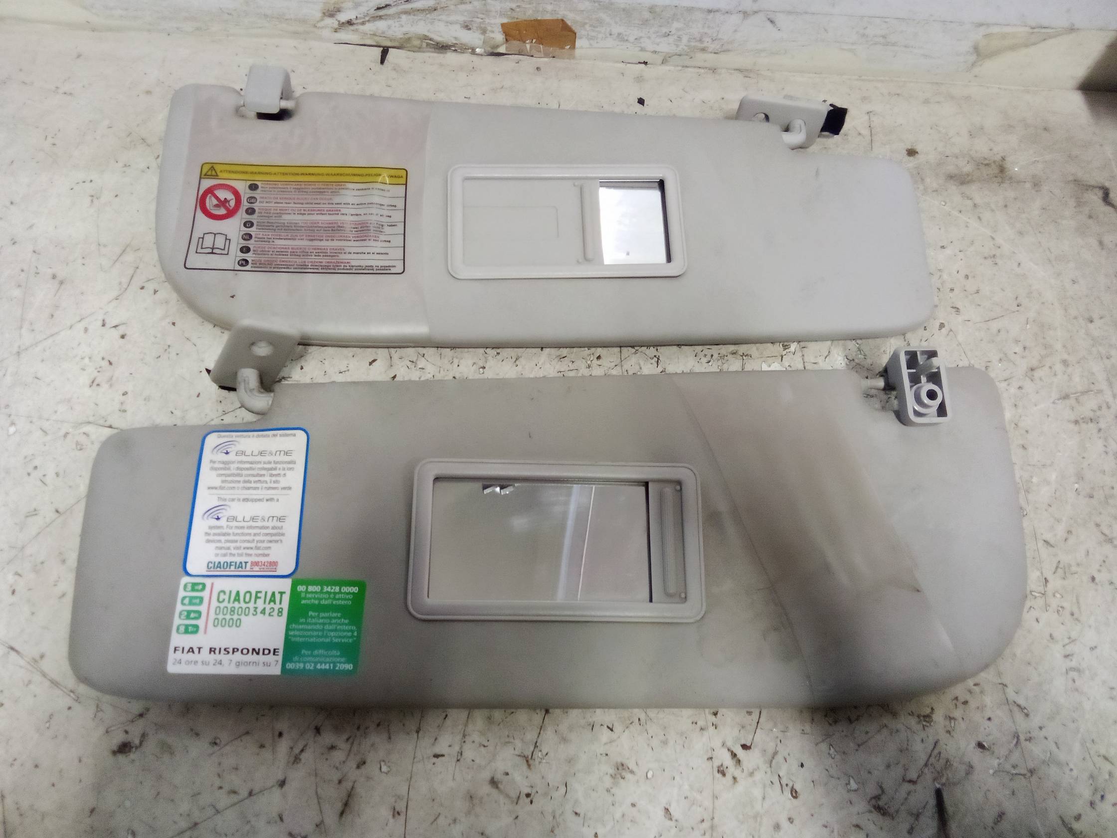 Aletta parasole parabrezza sx.