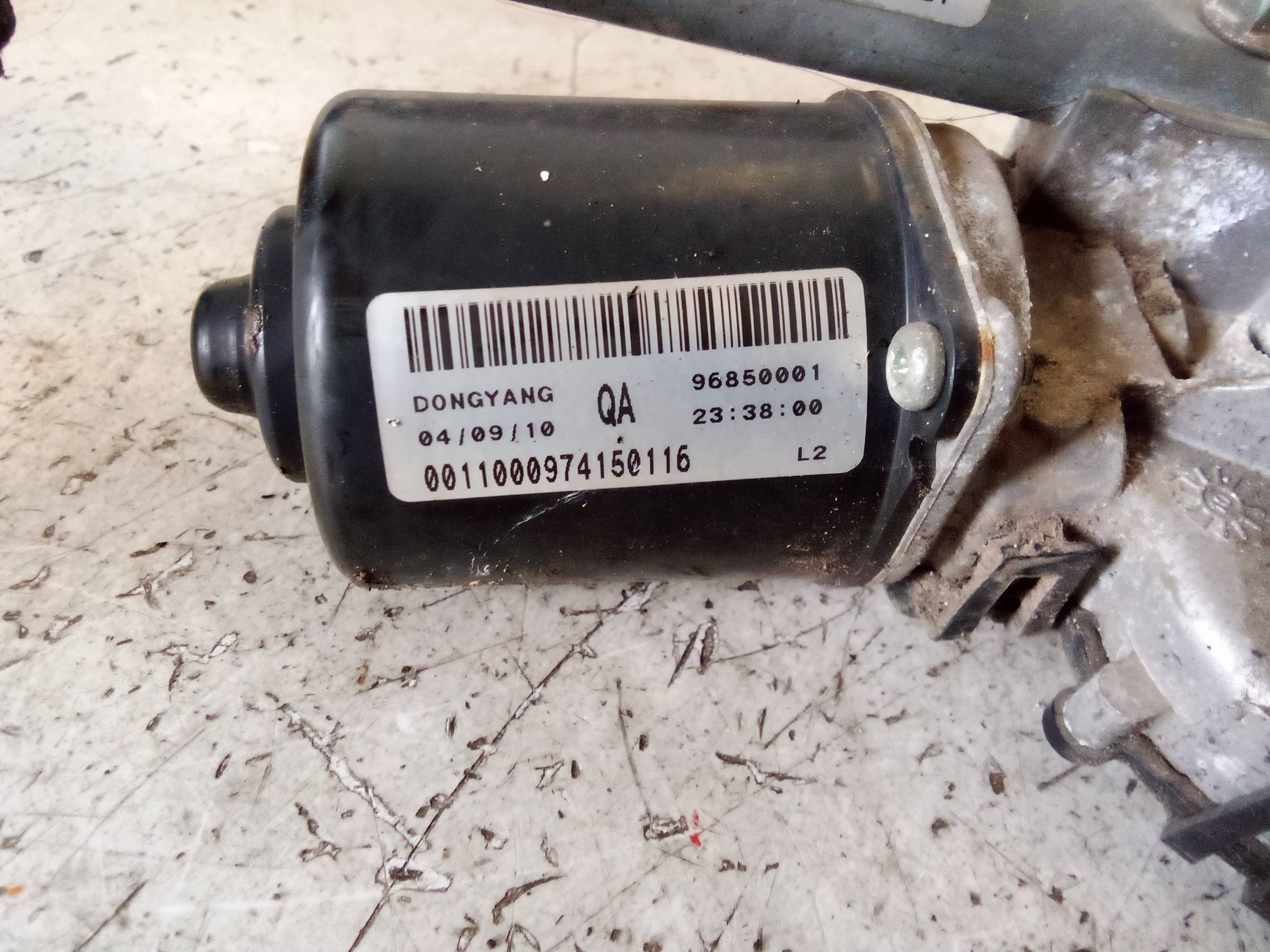 Meccanismo tergiparabrezza con motorino