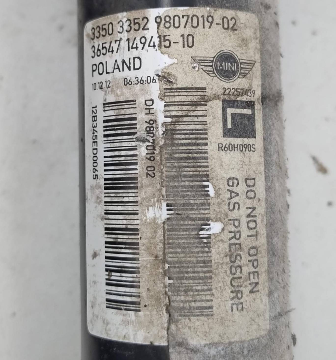 Ammortizzatore post. sx. Ammortizzatore post. sx.