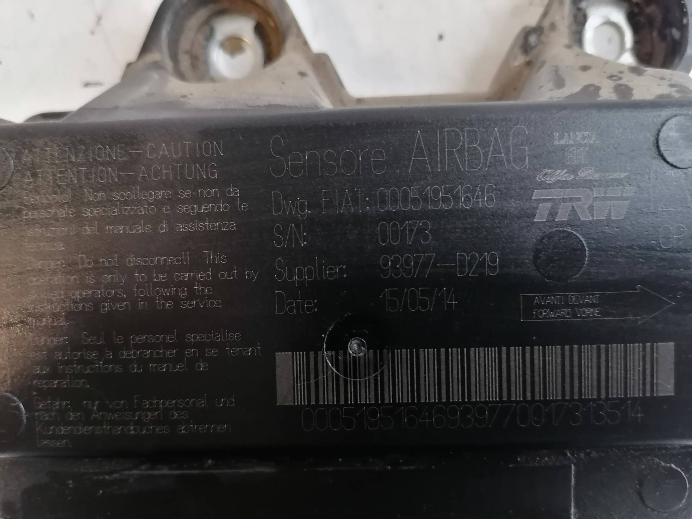 Centralina comando airbag