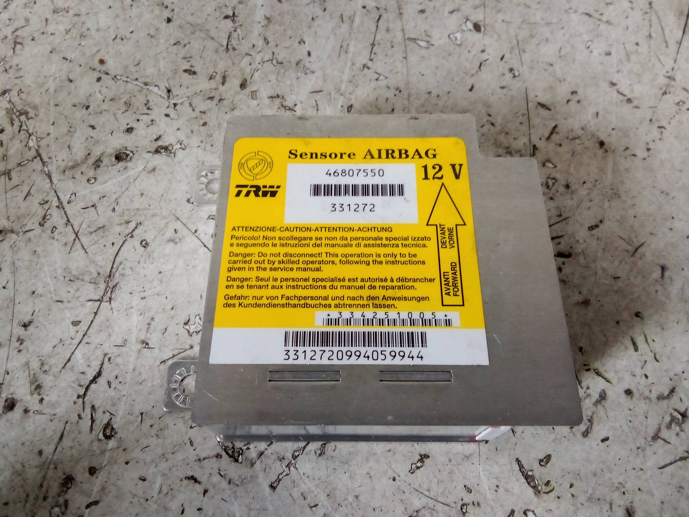 Centralina comando airbag