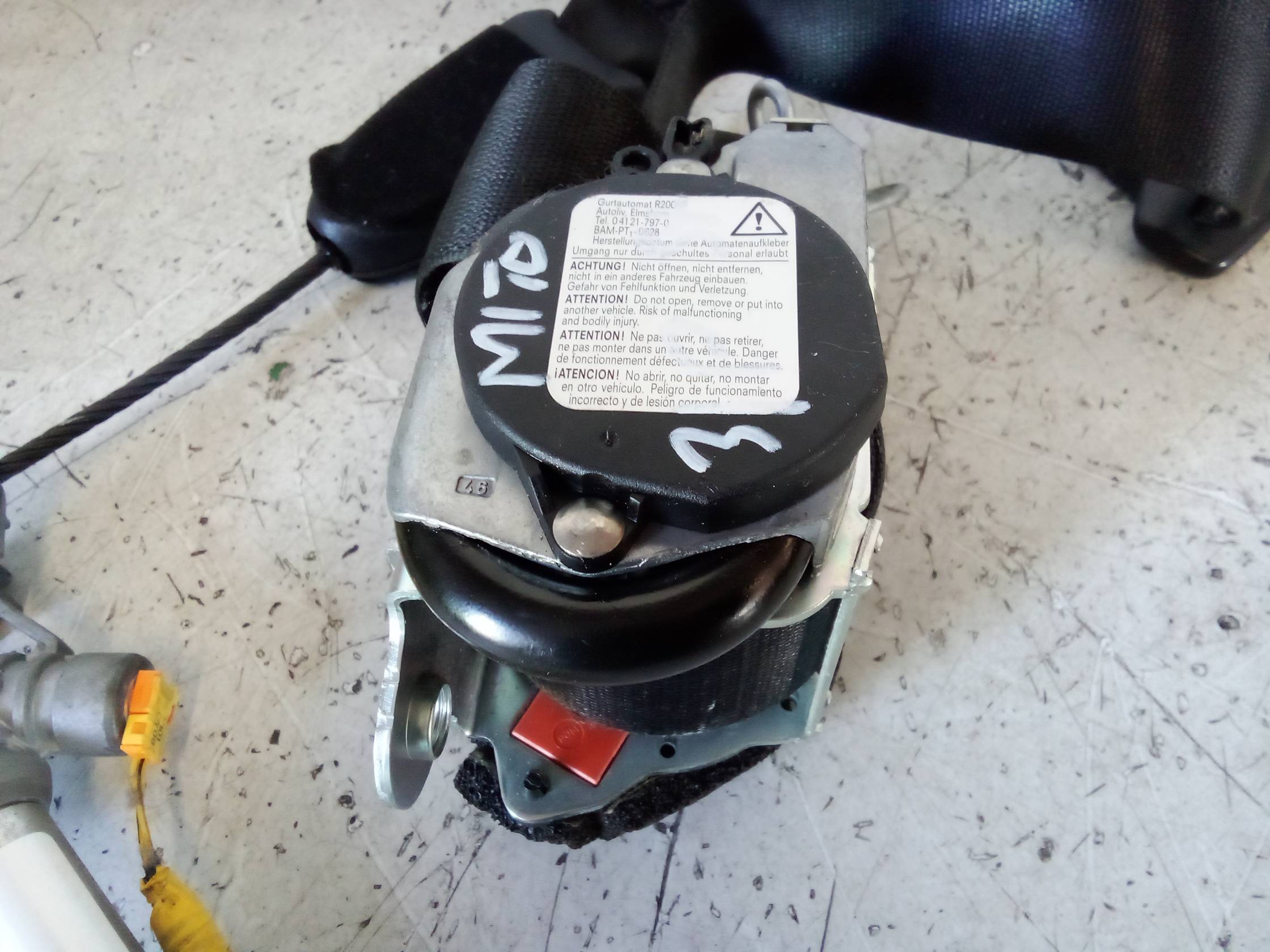 Cintura di sicurezza ant. dx.