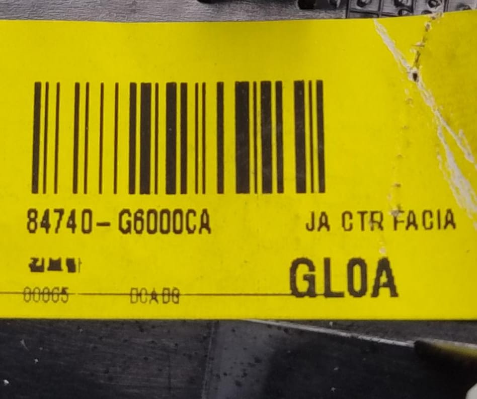 Bocchetta aria anteriore console centrale