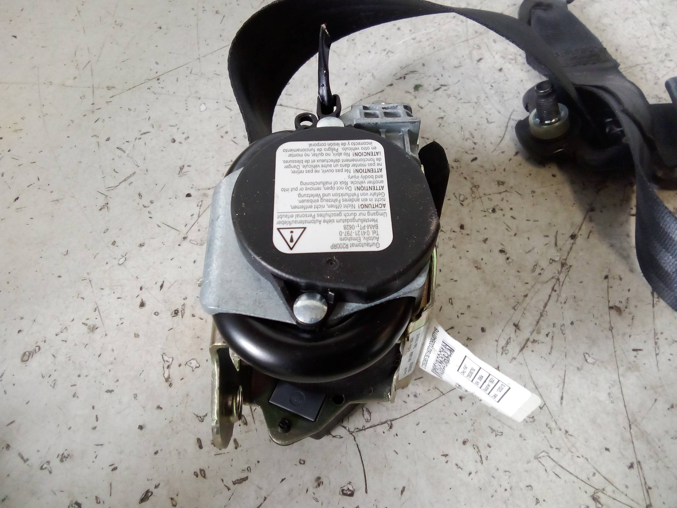 Cintura di sicurezza ant. dx.