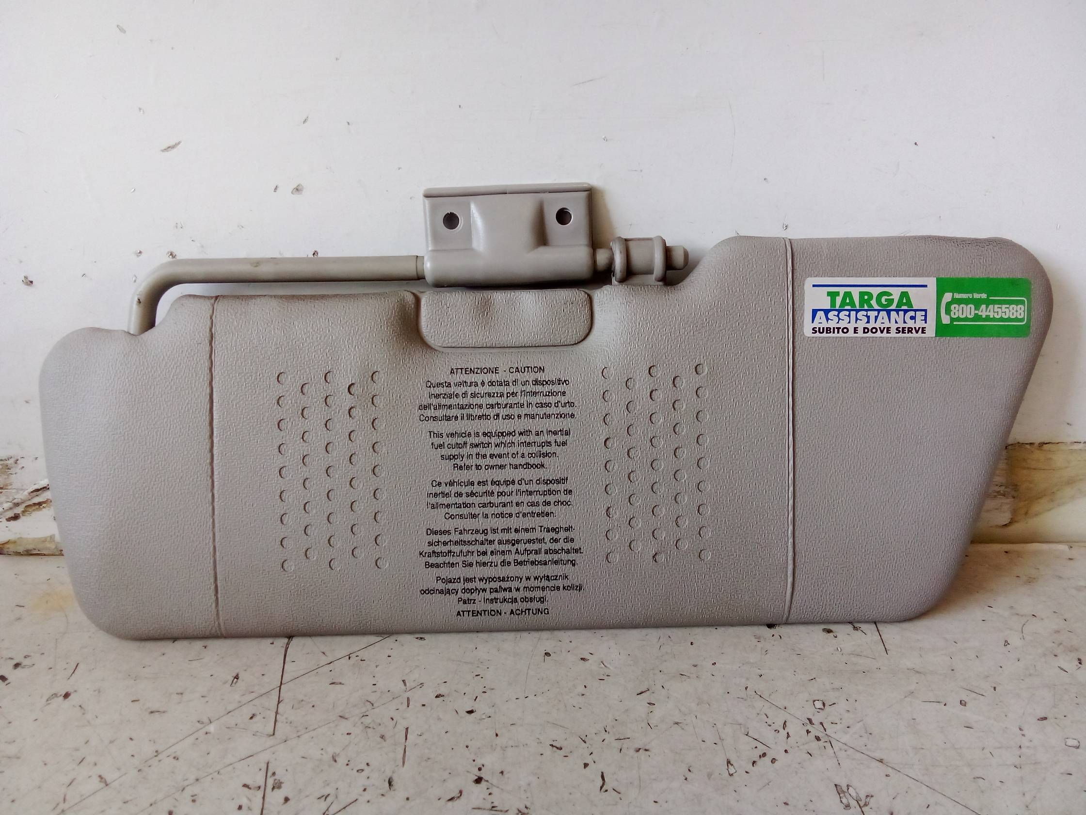 Aletta parasole parabrezza sx.