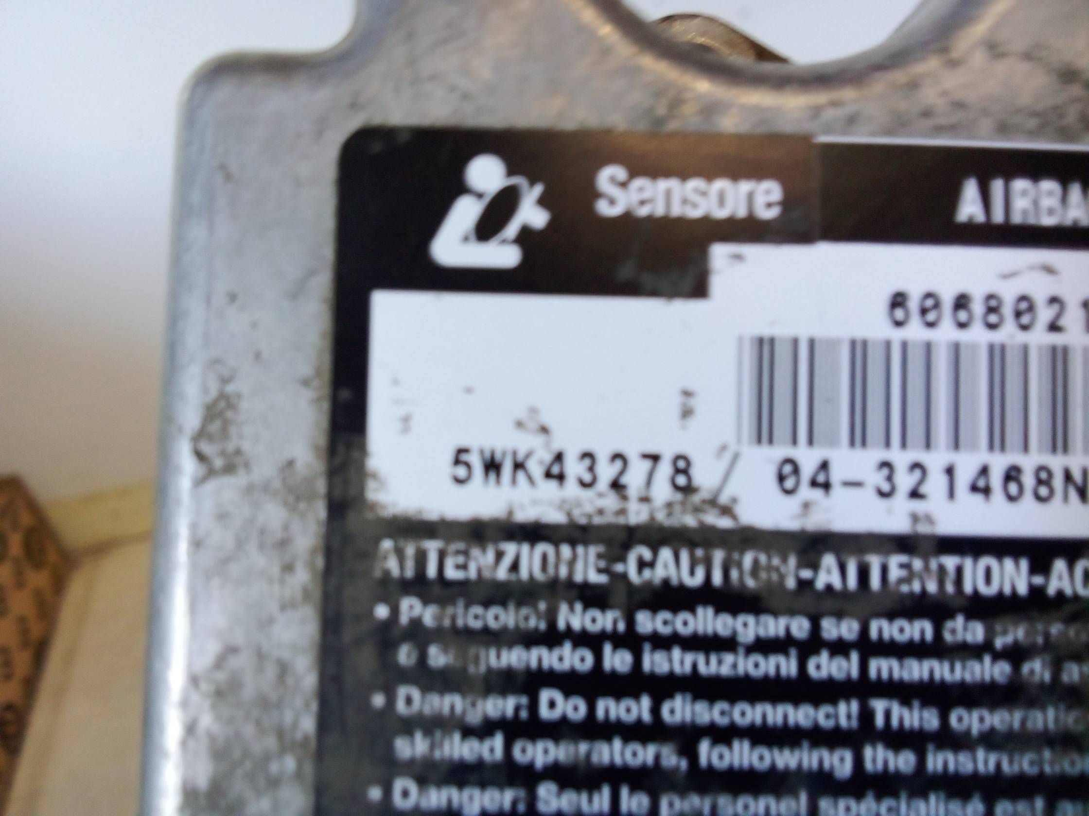 Centralina comando airbag