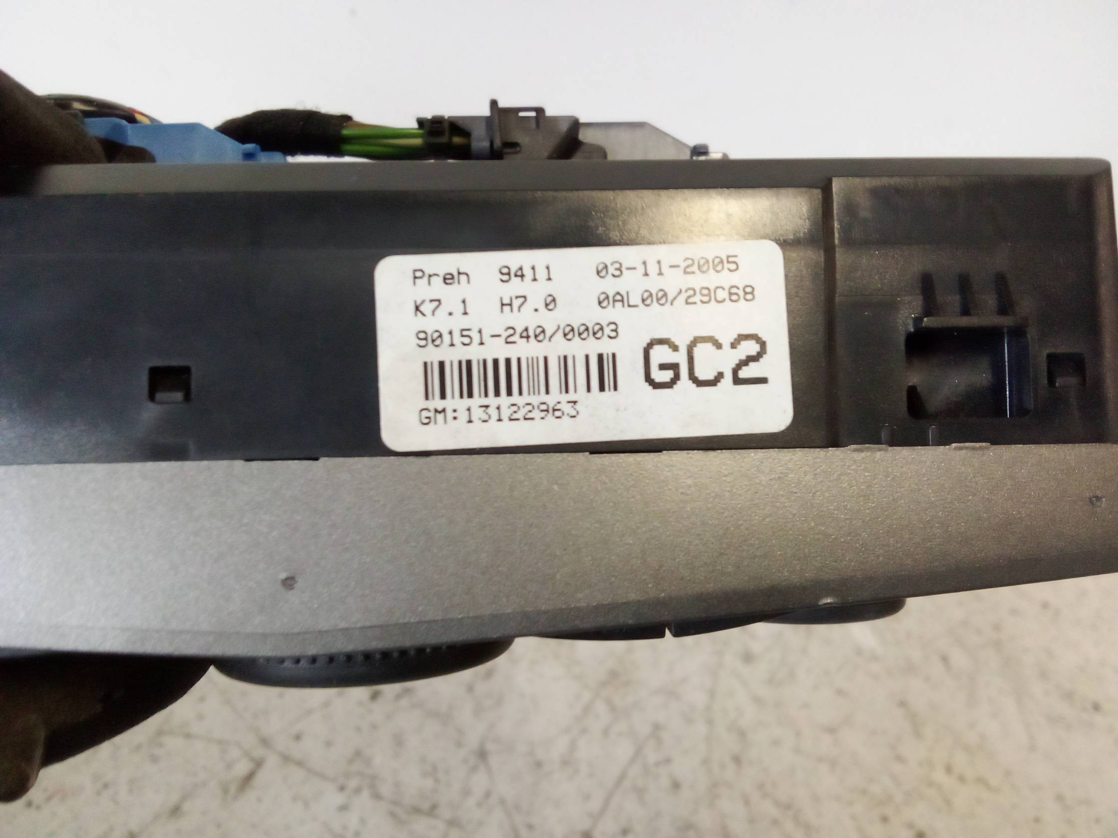 Blocco comando climatizzazione Blocco comando climatizzazione