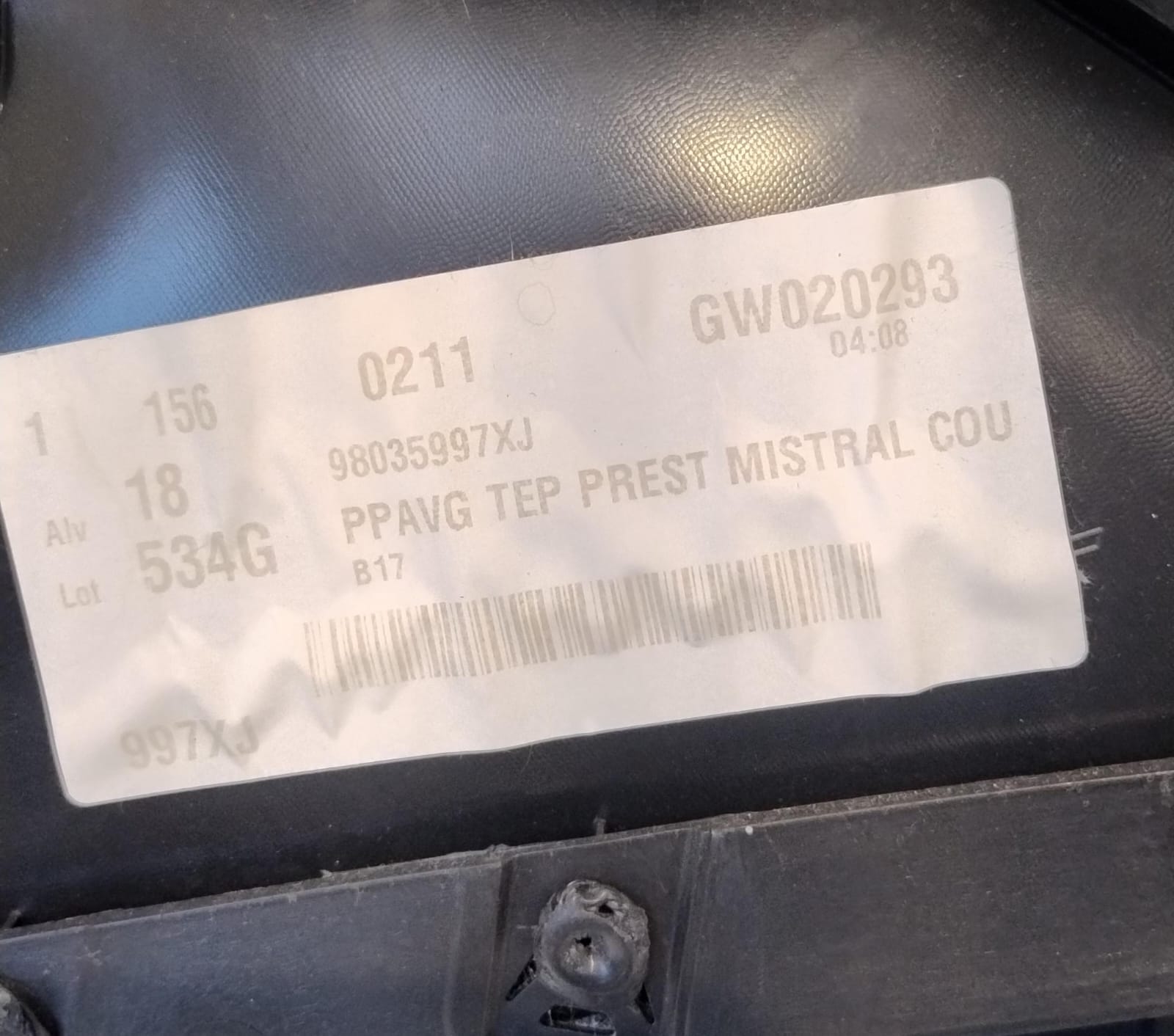 Pannello porta ant. sx.