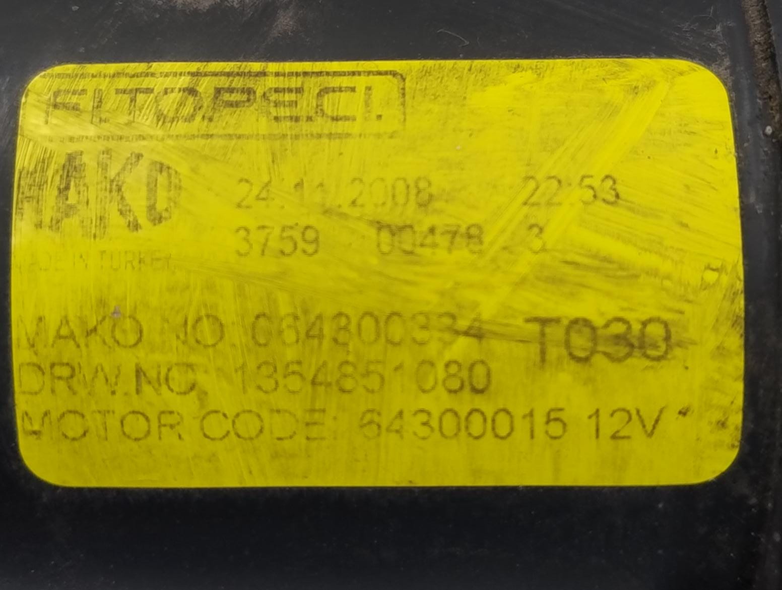 Motorino tergicristalli