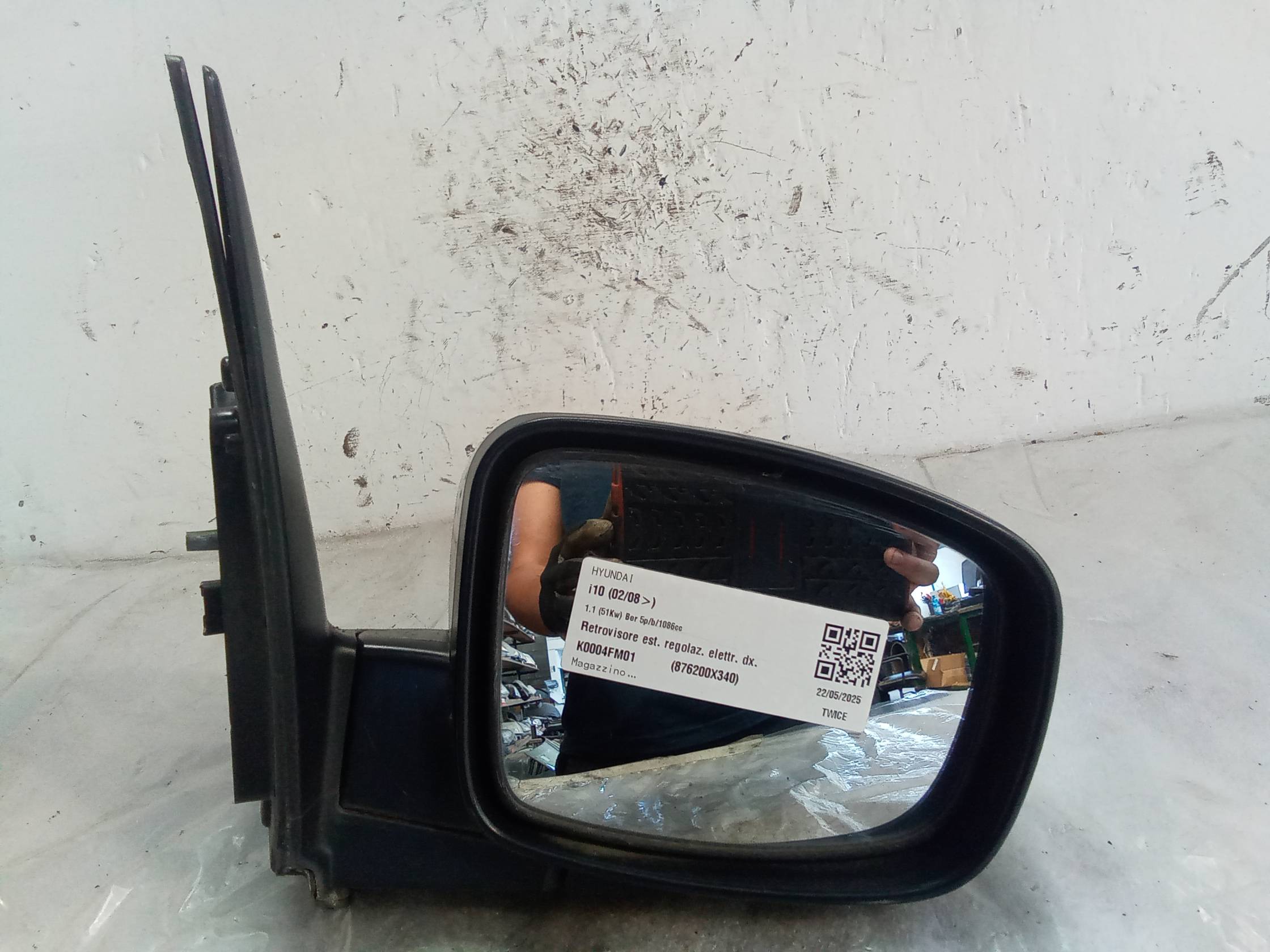 Retrovisore est. regolaz. elettr. dx.