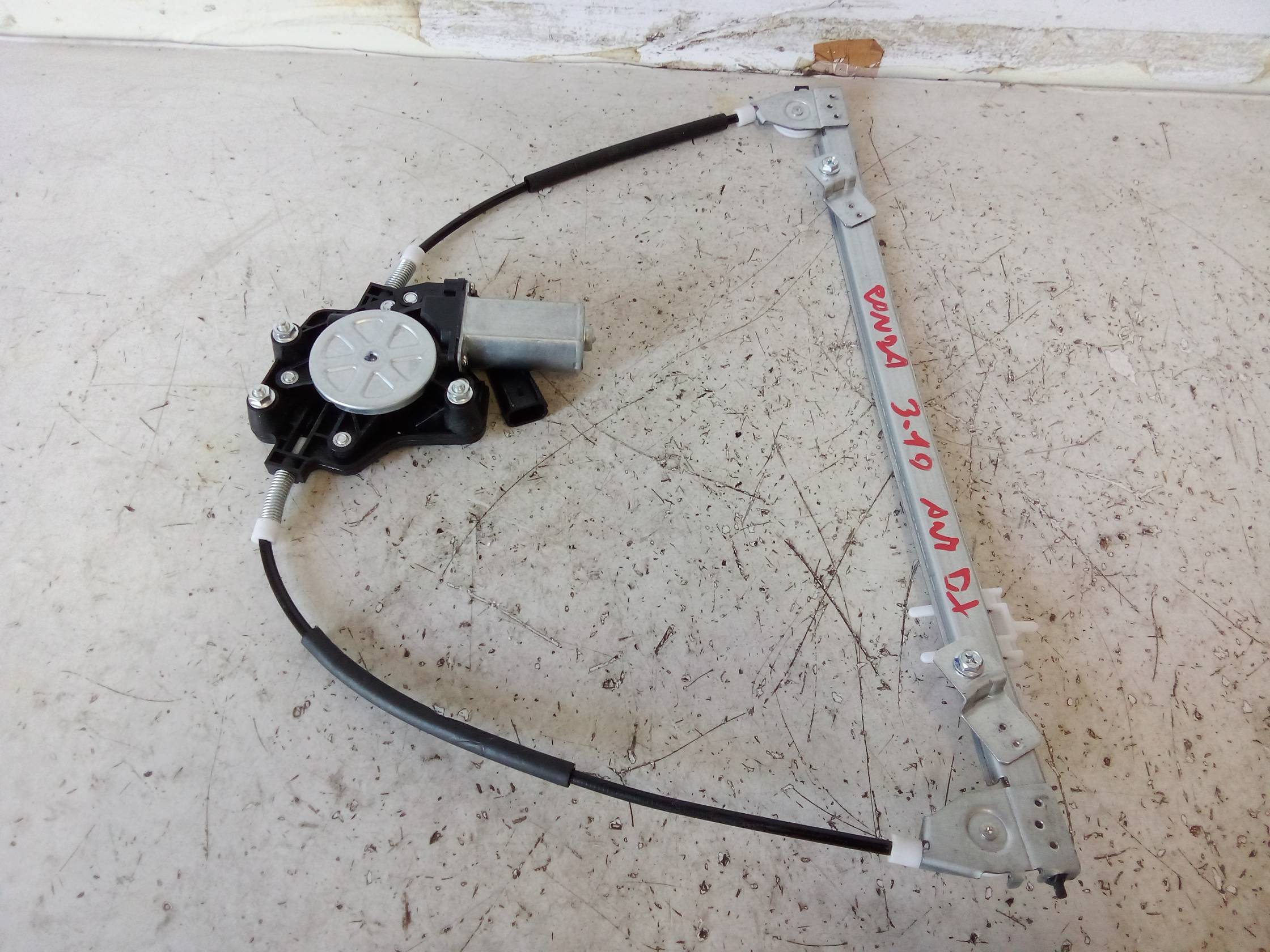 Alzacristallo elettr. porta ant. con motorino dx.