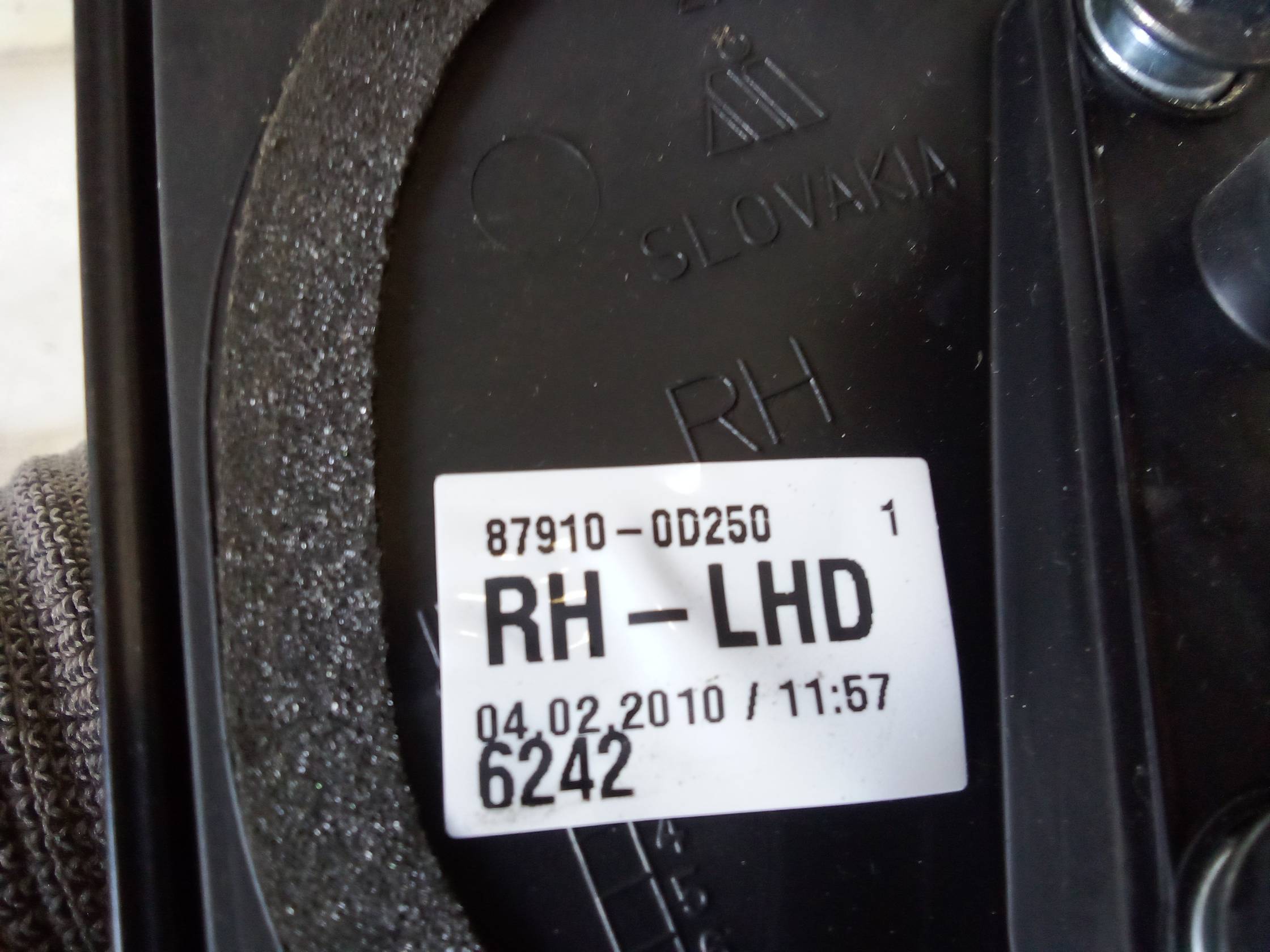 Retrovisore est. regolaz. elettr. dx.