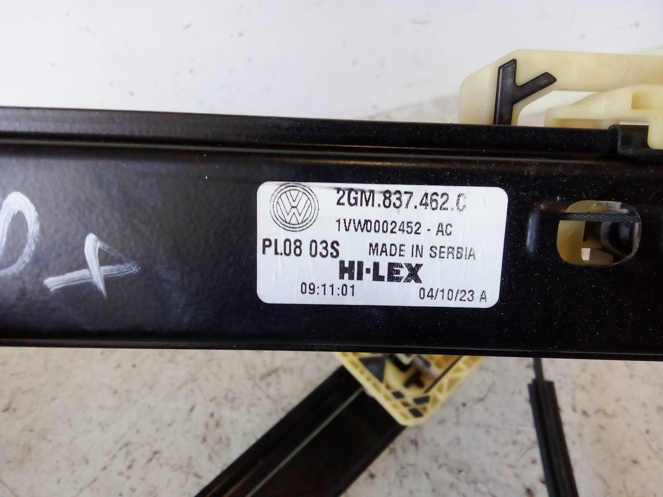 Alzacristallo elettr. porta ant. dx.