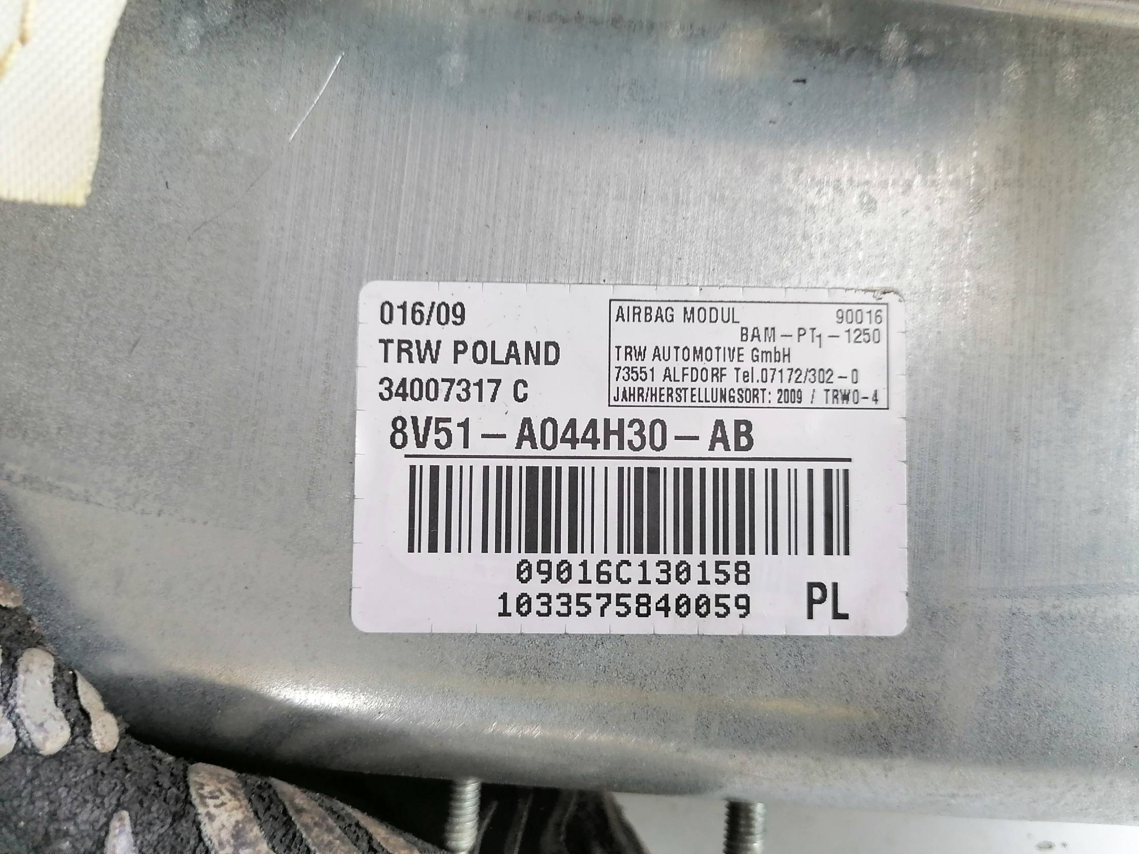 Dispositivo airbag lat. dx.