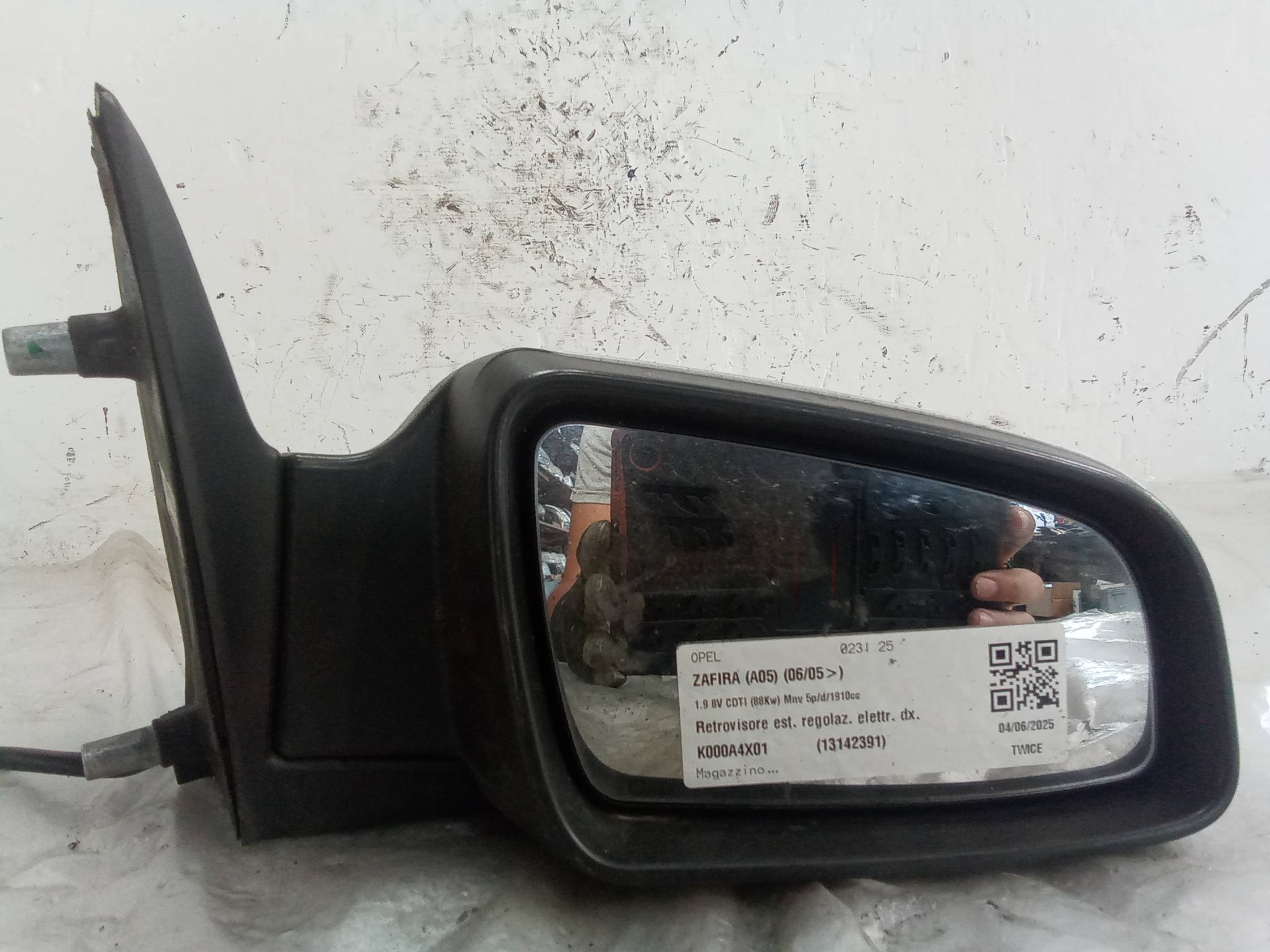 Retrovisore est. regolaz. elettr. dx.