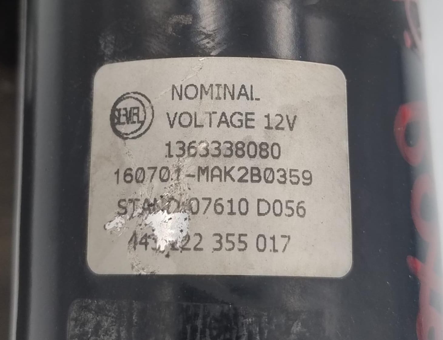 Motorino tergicristalli