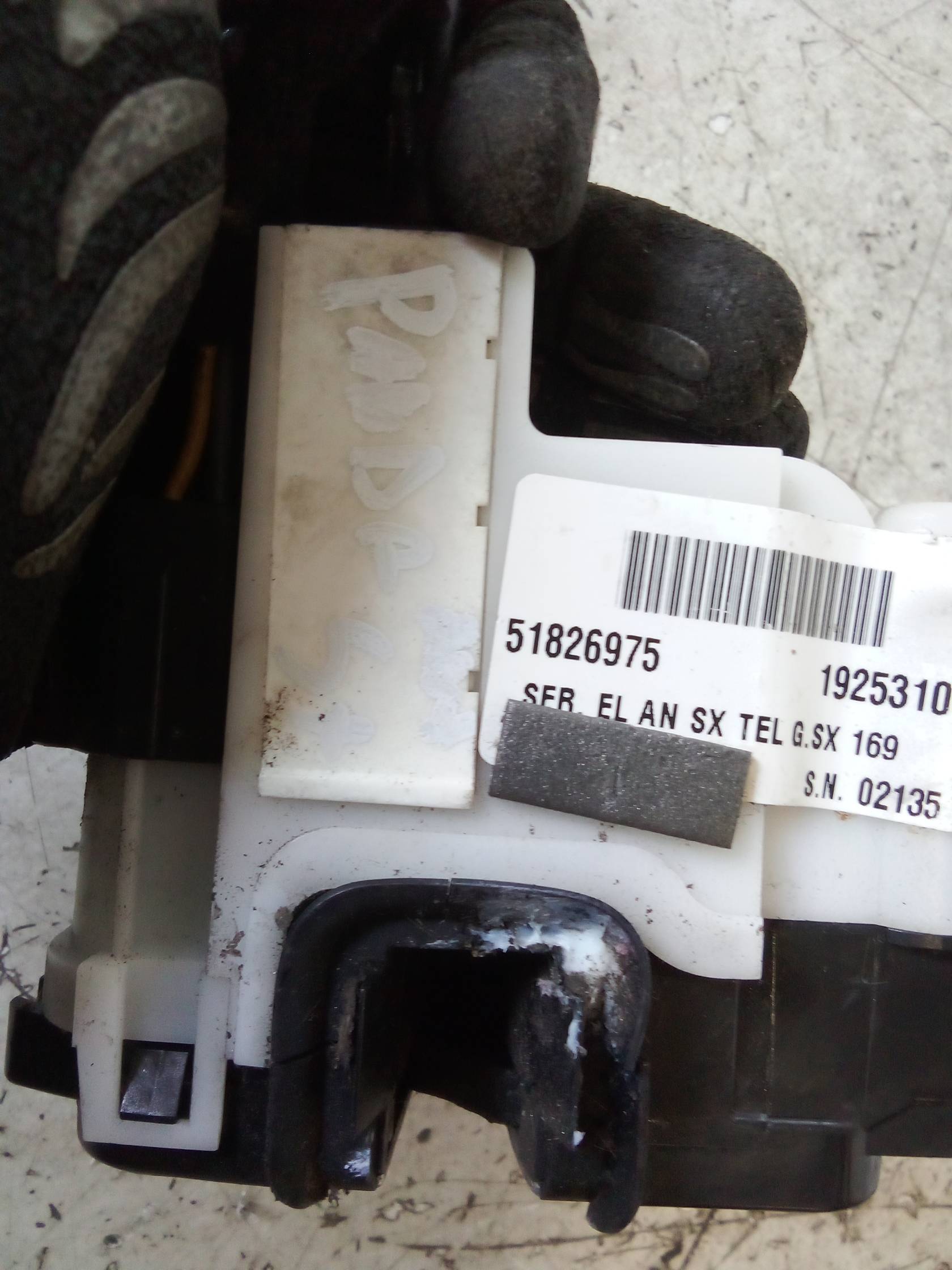 Serratura porta ant. sx.