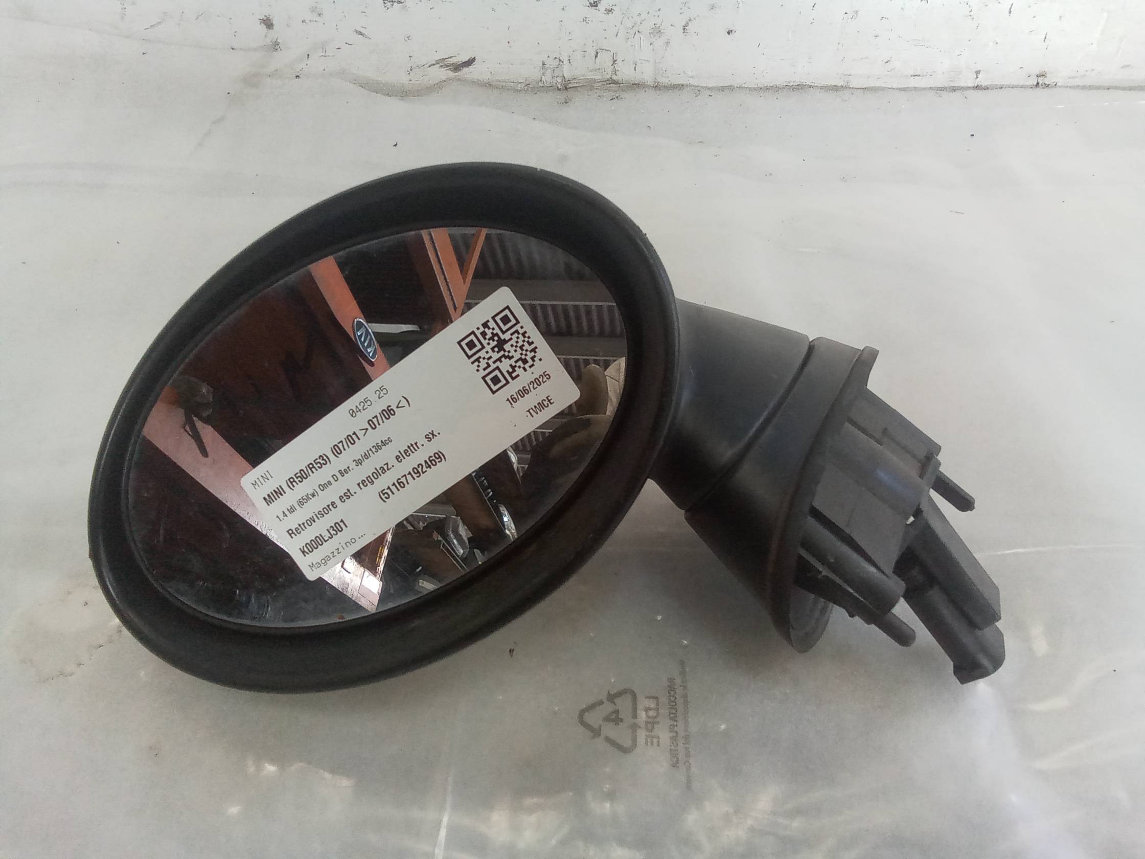 Retrovisore est. regolaz. elettr. sx.