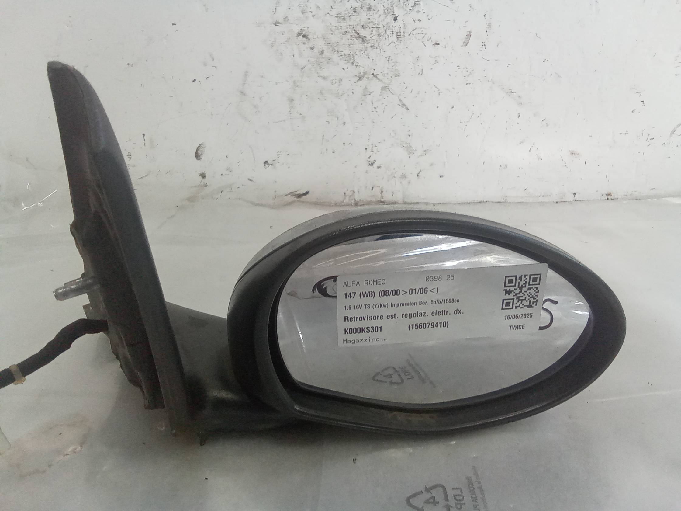 Retrovisore est. regolaz. elettr. dx.