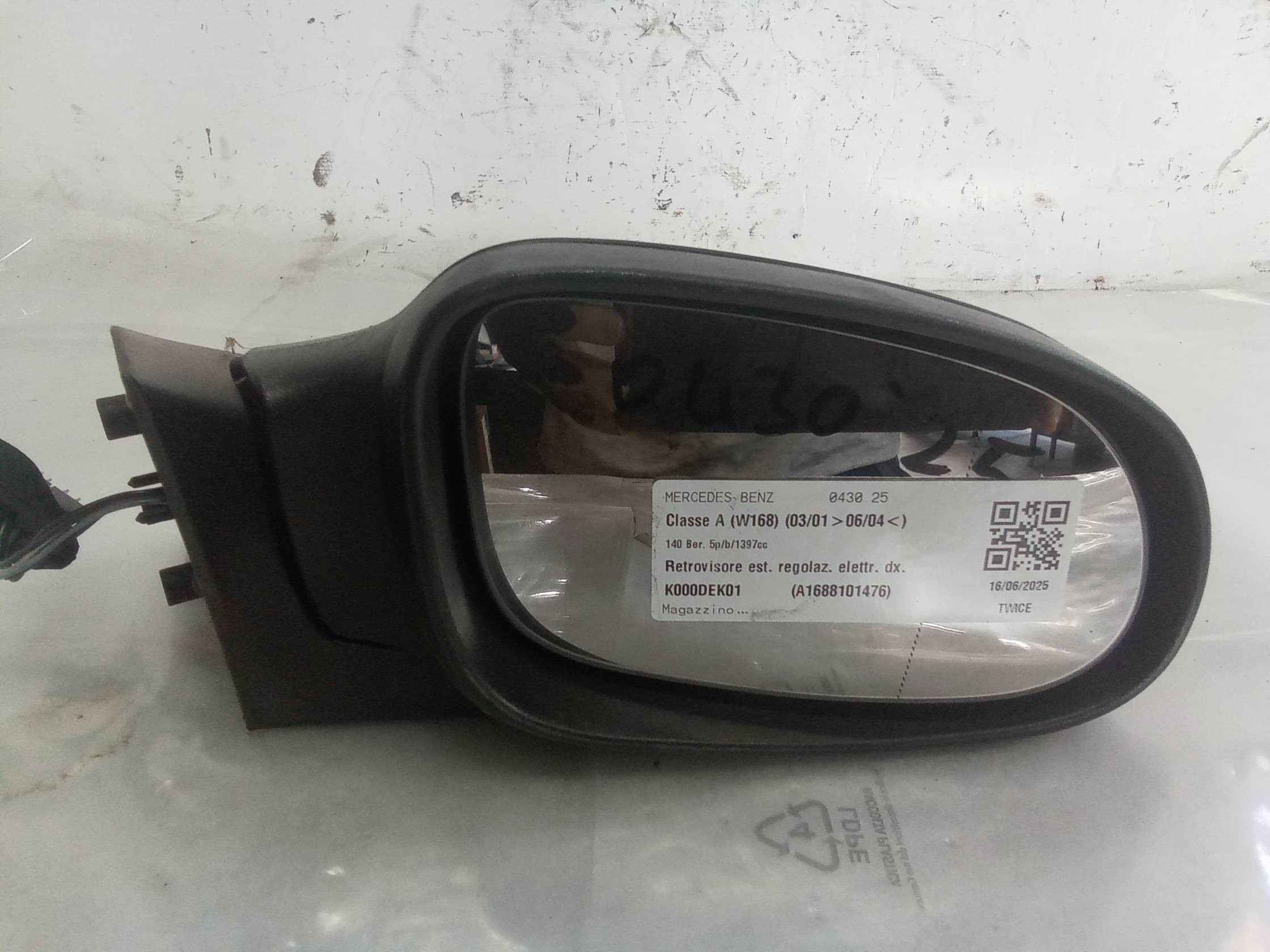 Retrovisore est. regolaz. elettr. dx.