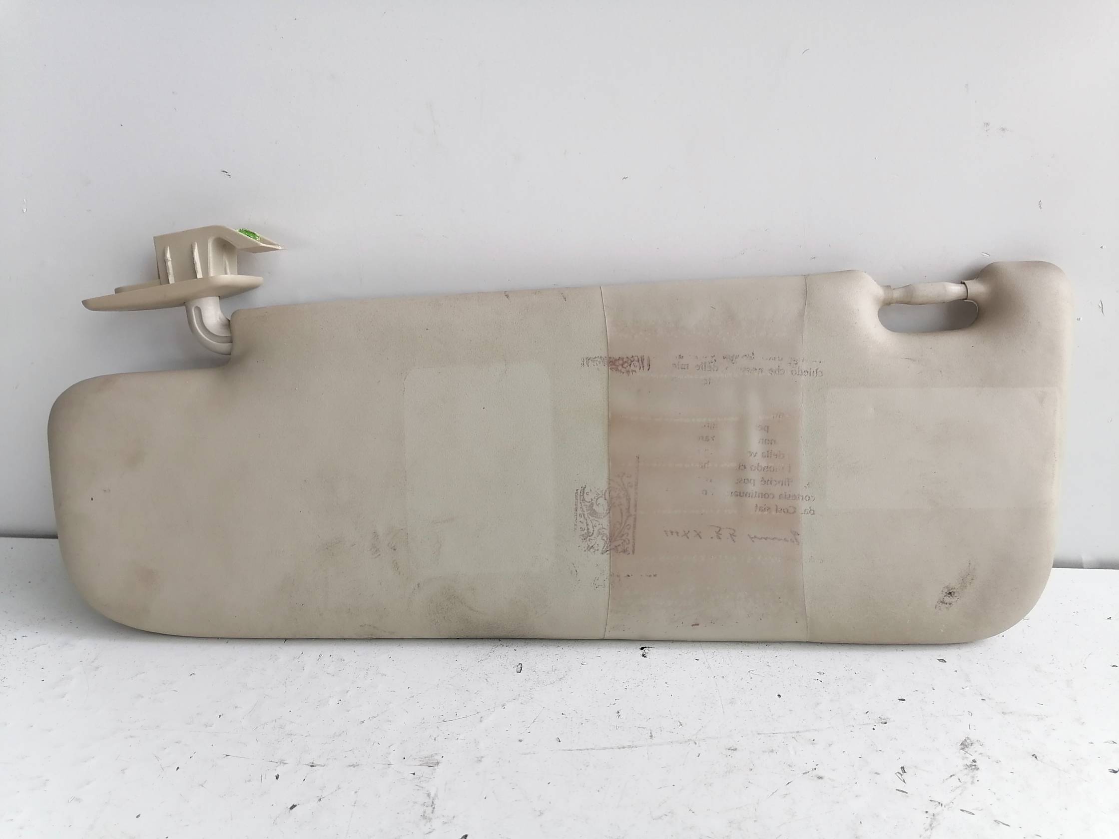 Aletta parasole parabrezza sx.