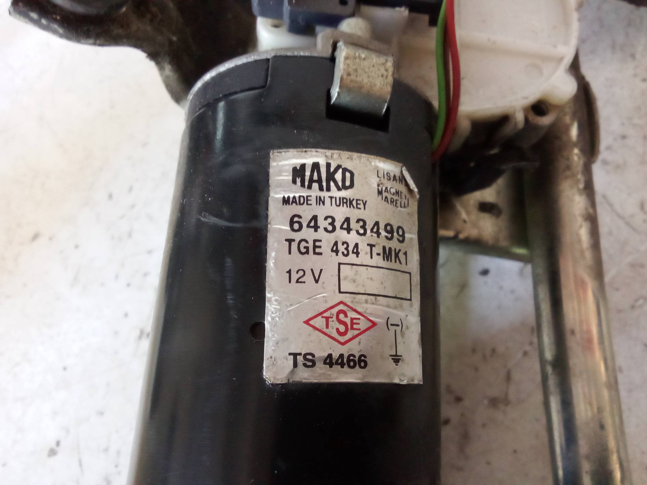 Meccanismo tergiparabrezza con motorino