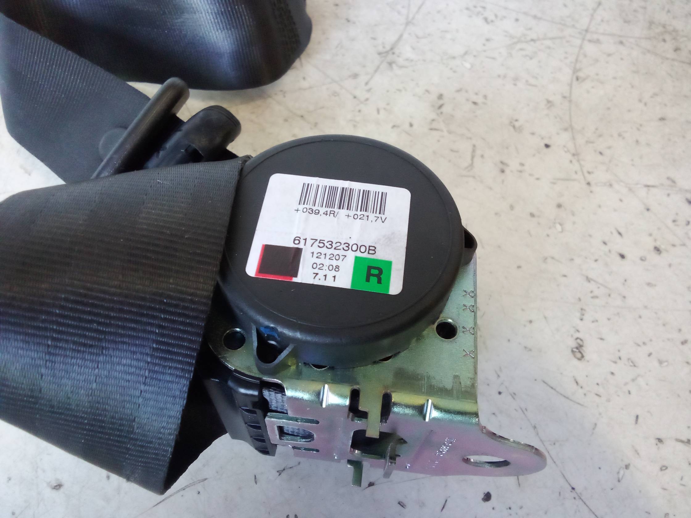 Cintura di sicurezza post. dx.