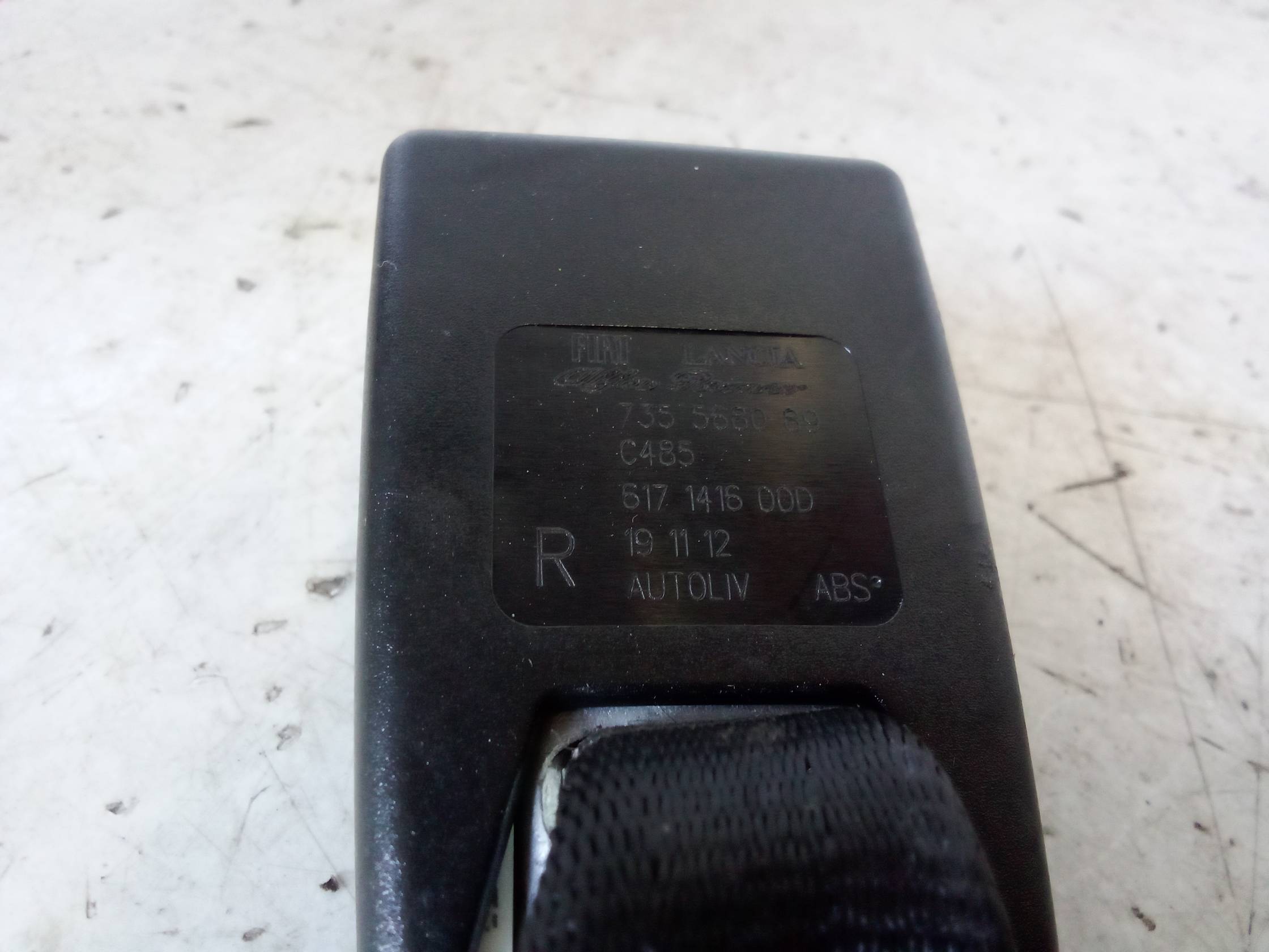 Aggancio cintura di sicurezza post. dx.