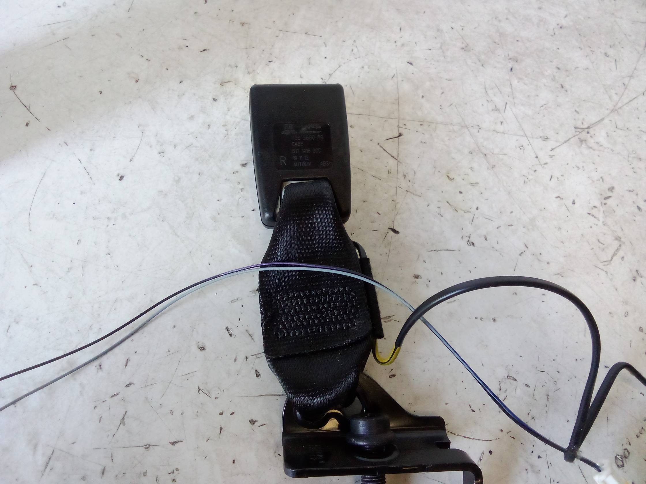 Aggancio cintura di sicurezza post. dx.