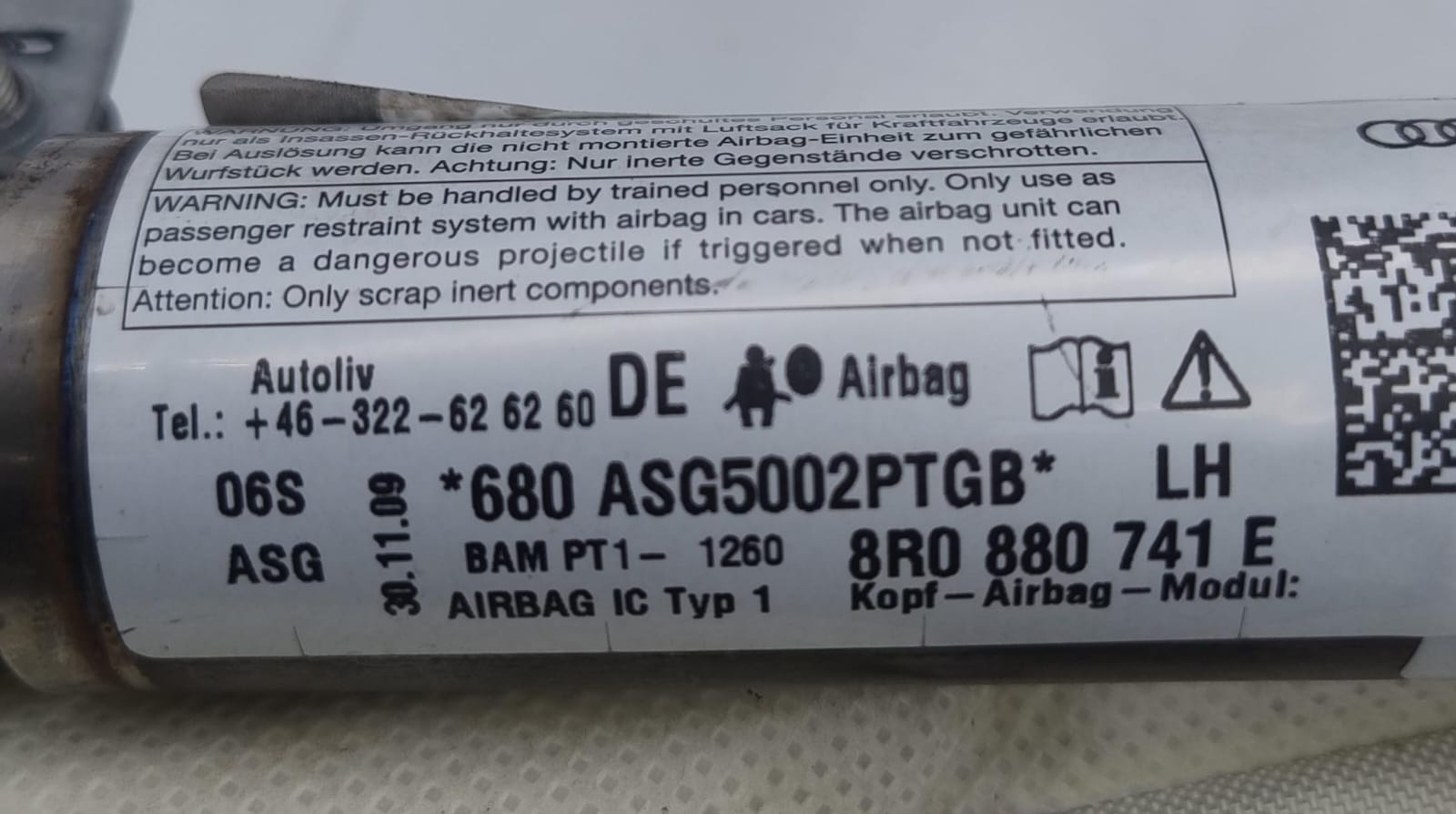 Airbag a Tendina sx. Airbag a Tendina sx.