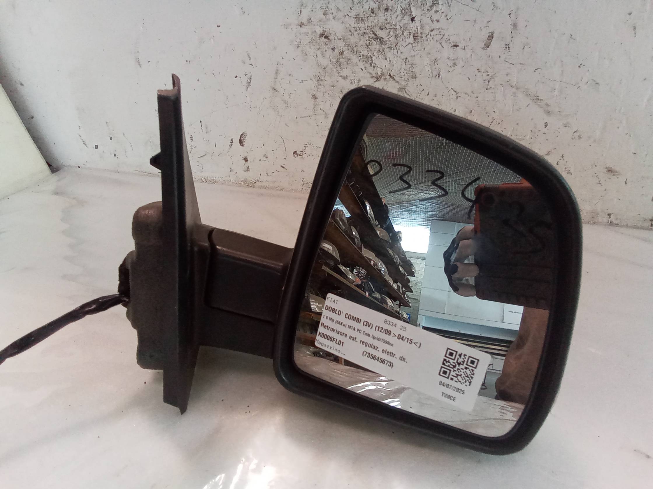 Retrovisore est. regolaz. elettr. dx.