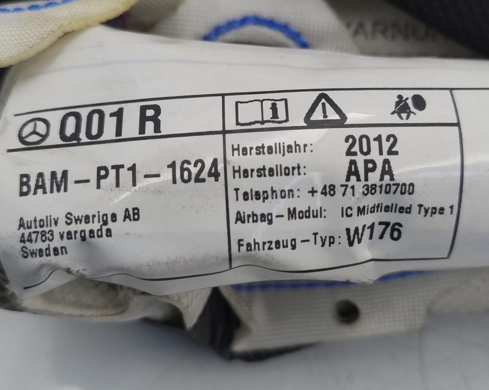 Airbag a Tendina dx. Airbag a Tendina dx.