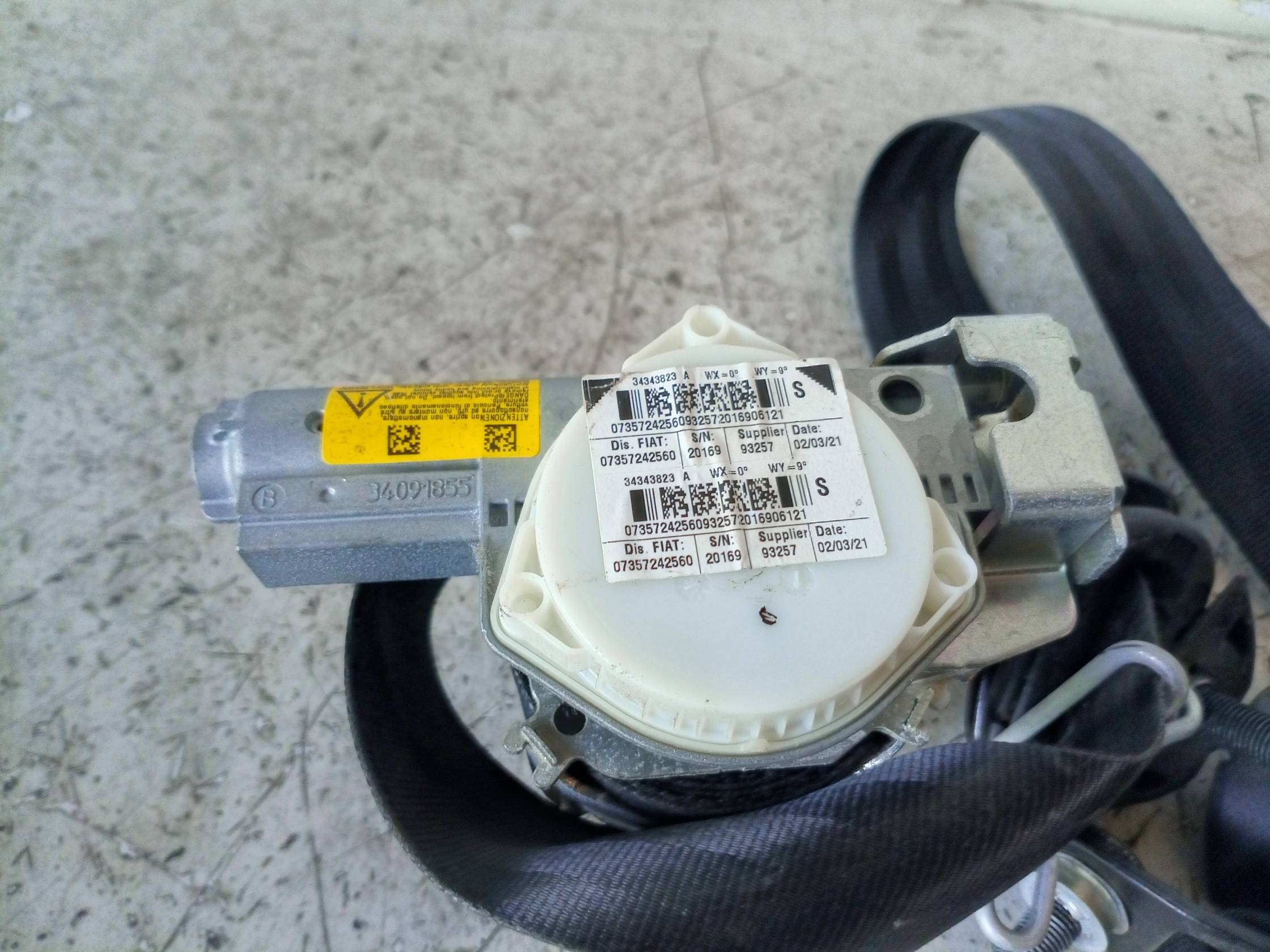 Cintura di sicurezza ant. sx.