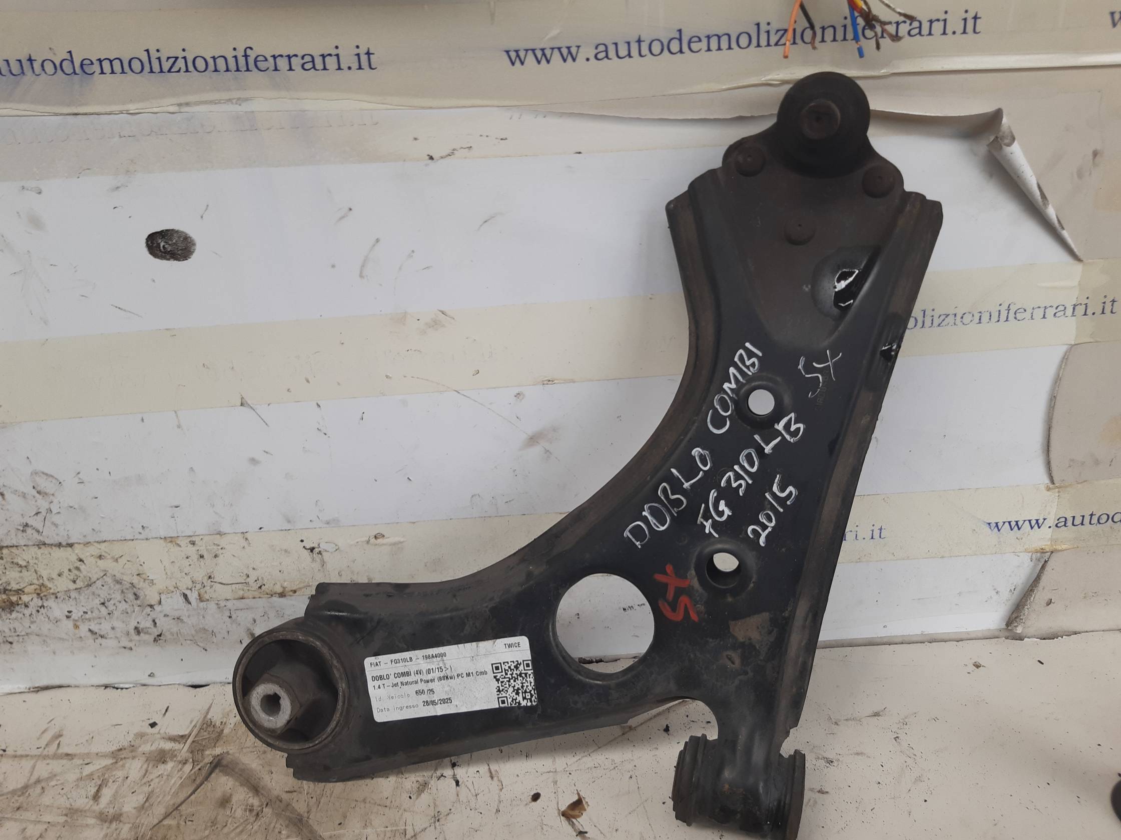 Braccio oscillante sosp. ant. sx.