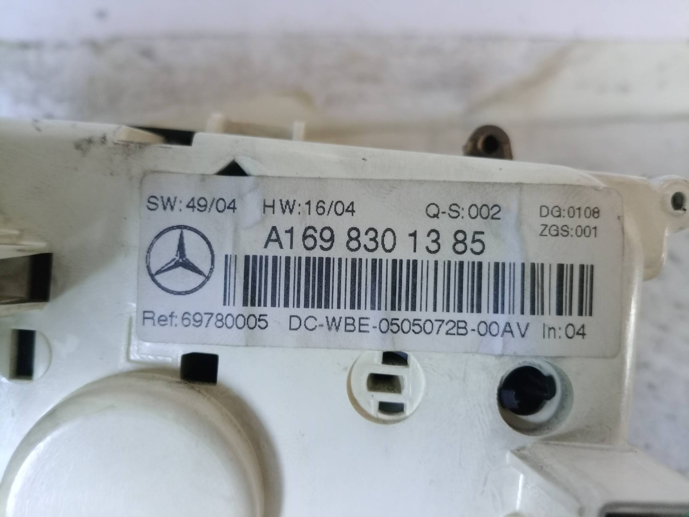 Blocco comando climatizzazione