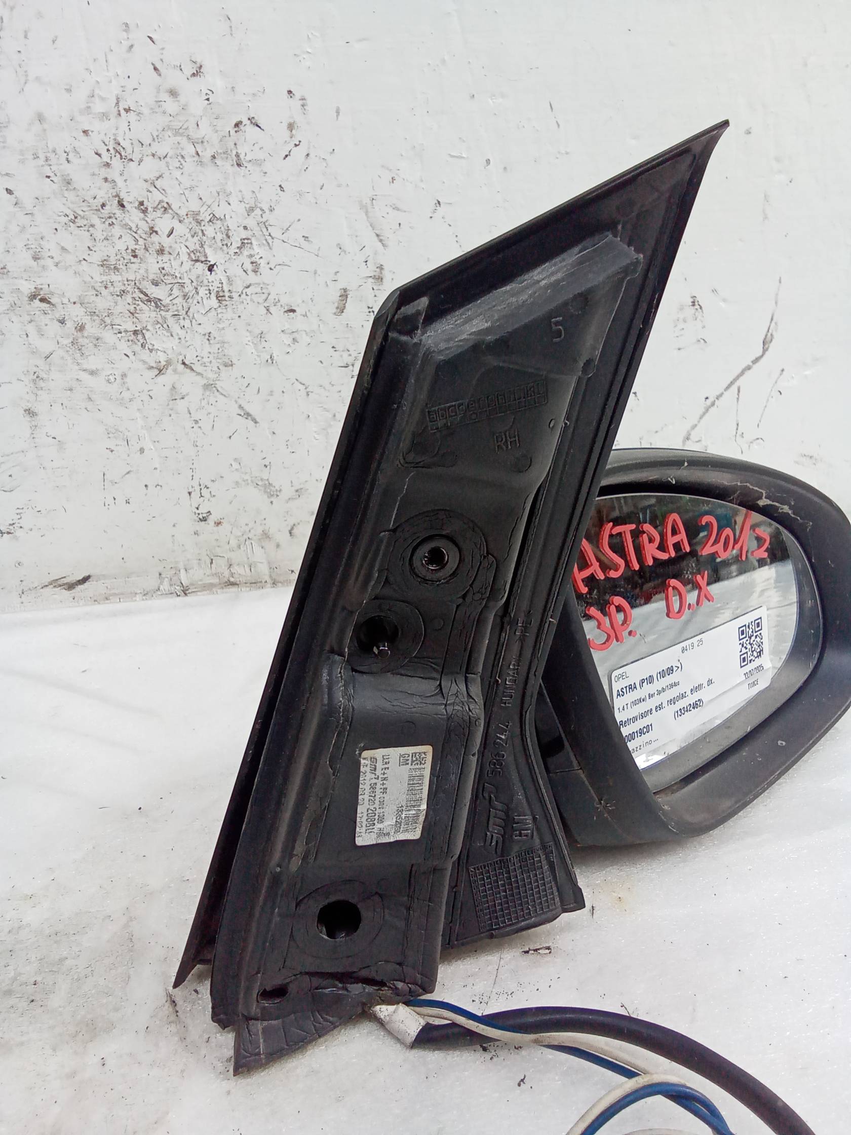 Retrovisore est. regolaz. elettr. dx.