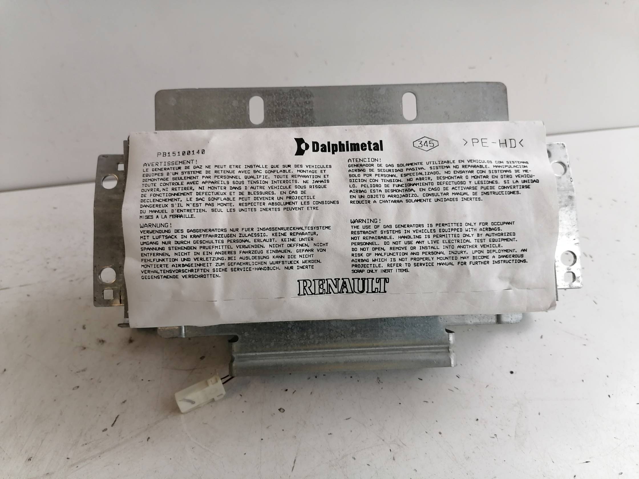 Dispositivo airbag lato passeggero