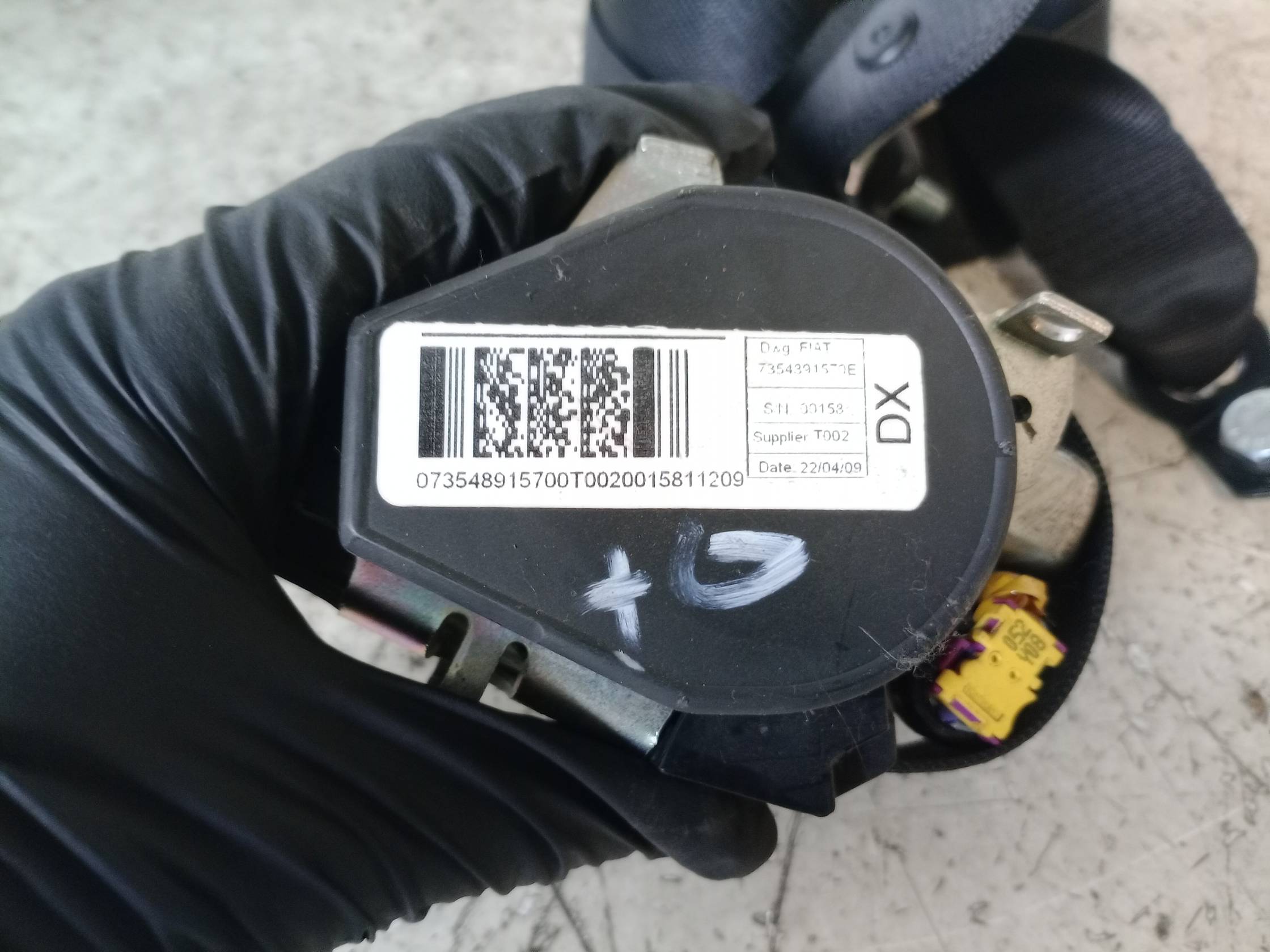 Cintura di sicurezza ant. dx.