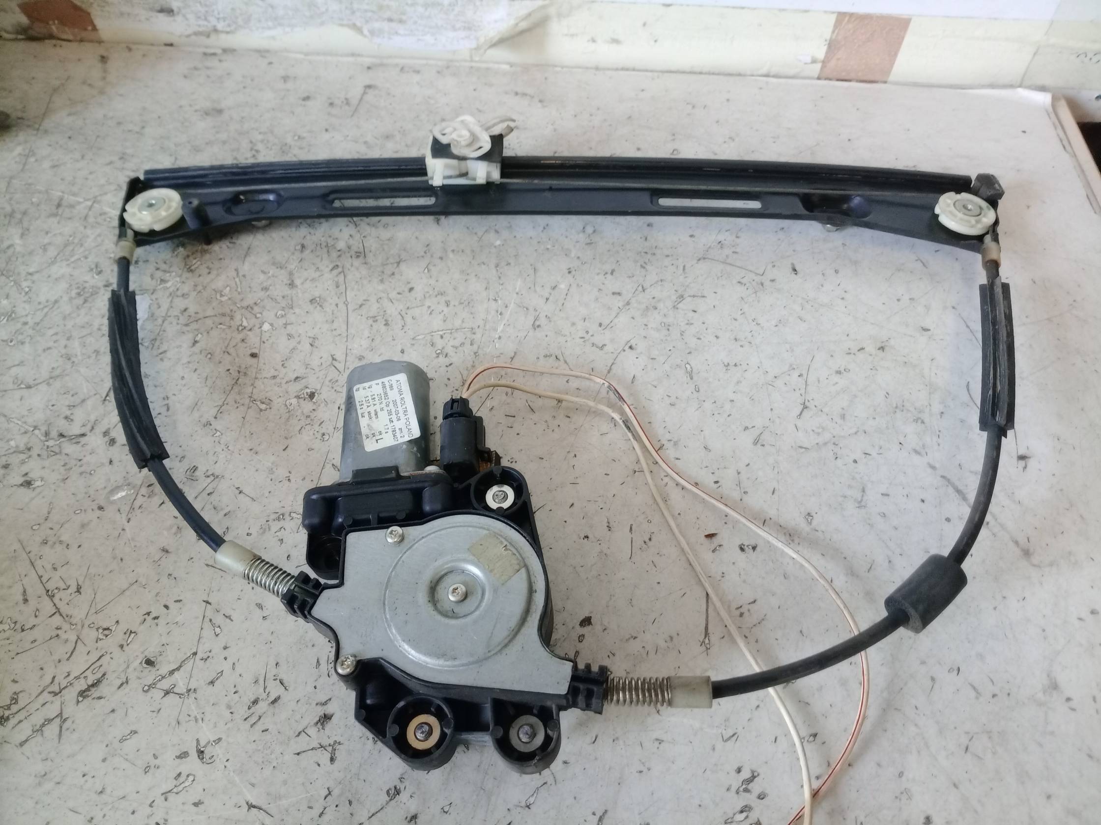 Alzacristallo elettr. porta ant. con motorino sx.