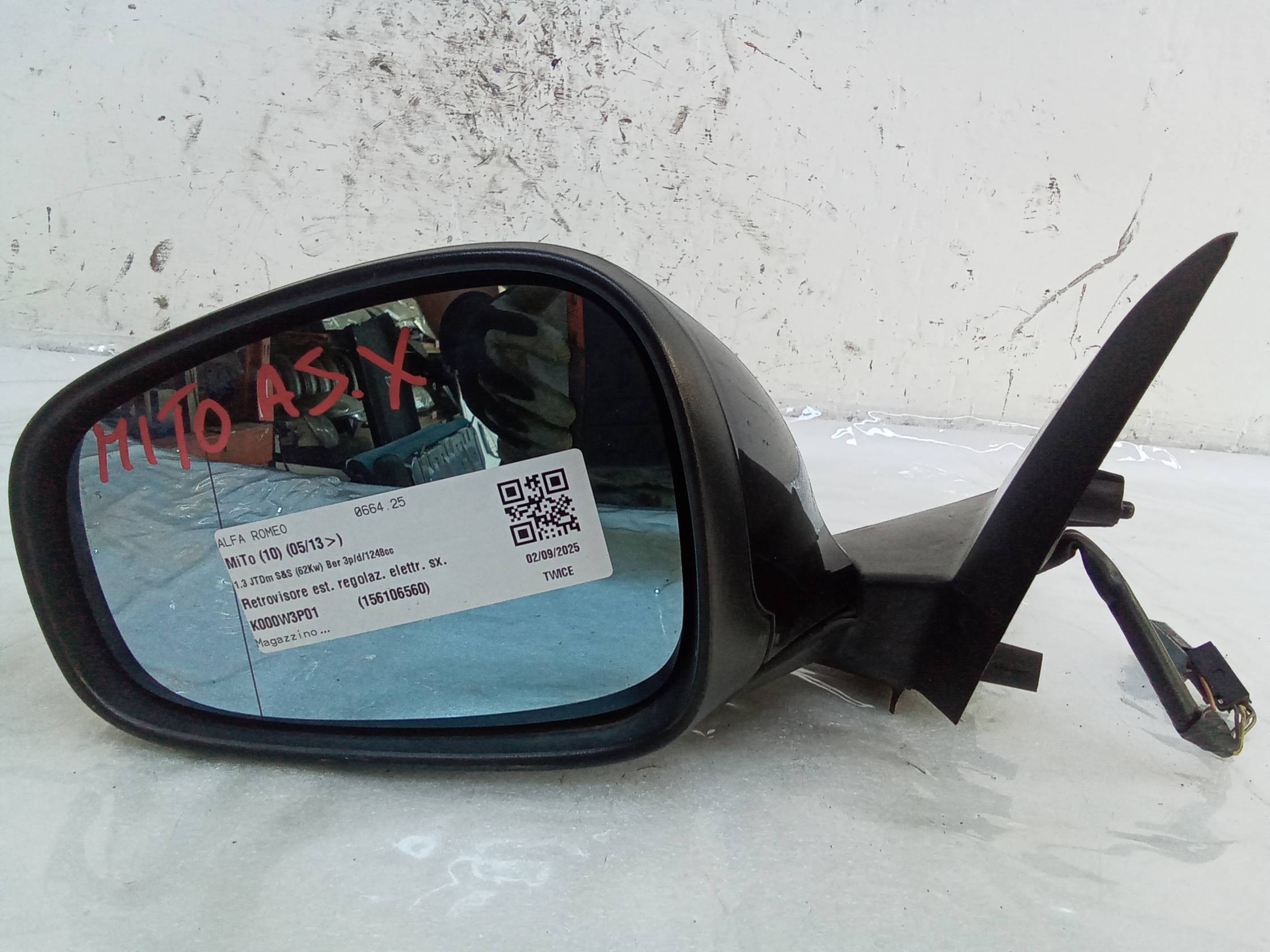 Retrovisore est. regolaz. elettr. sx.