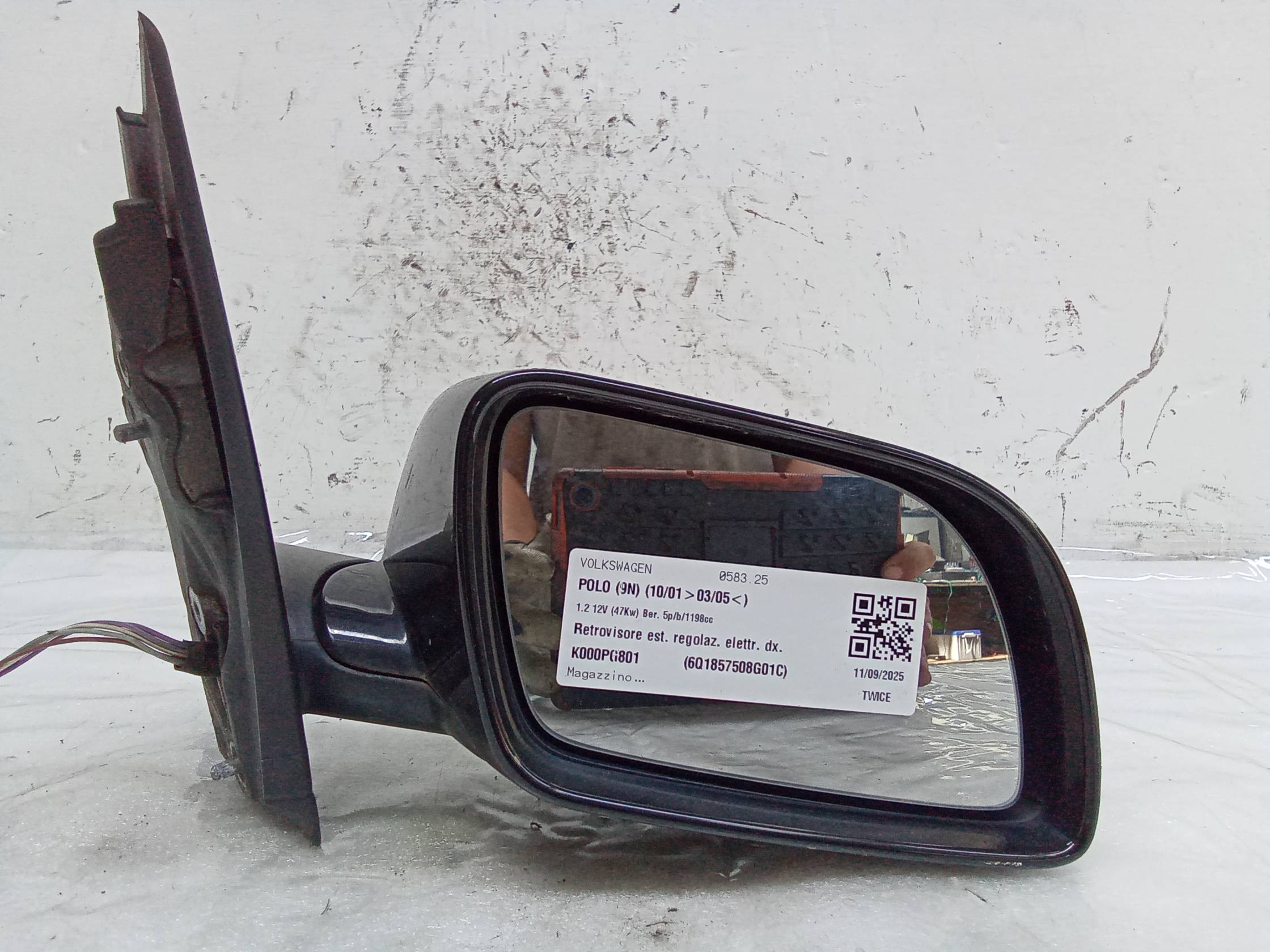 Retrovisore est. regolaz. elettr. dx.