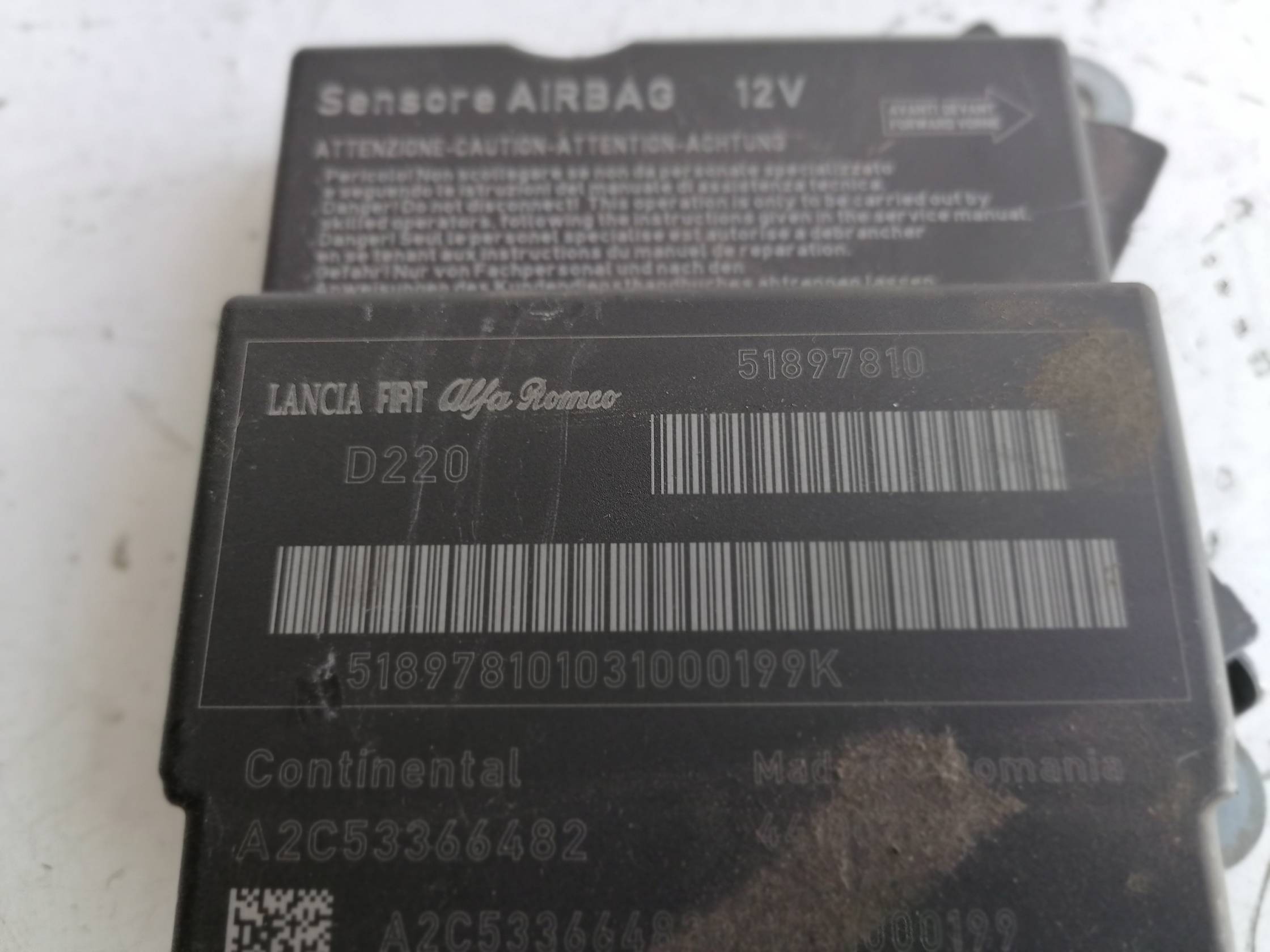 Centralina comando airbag