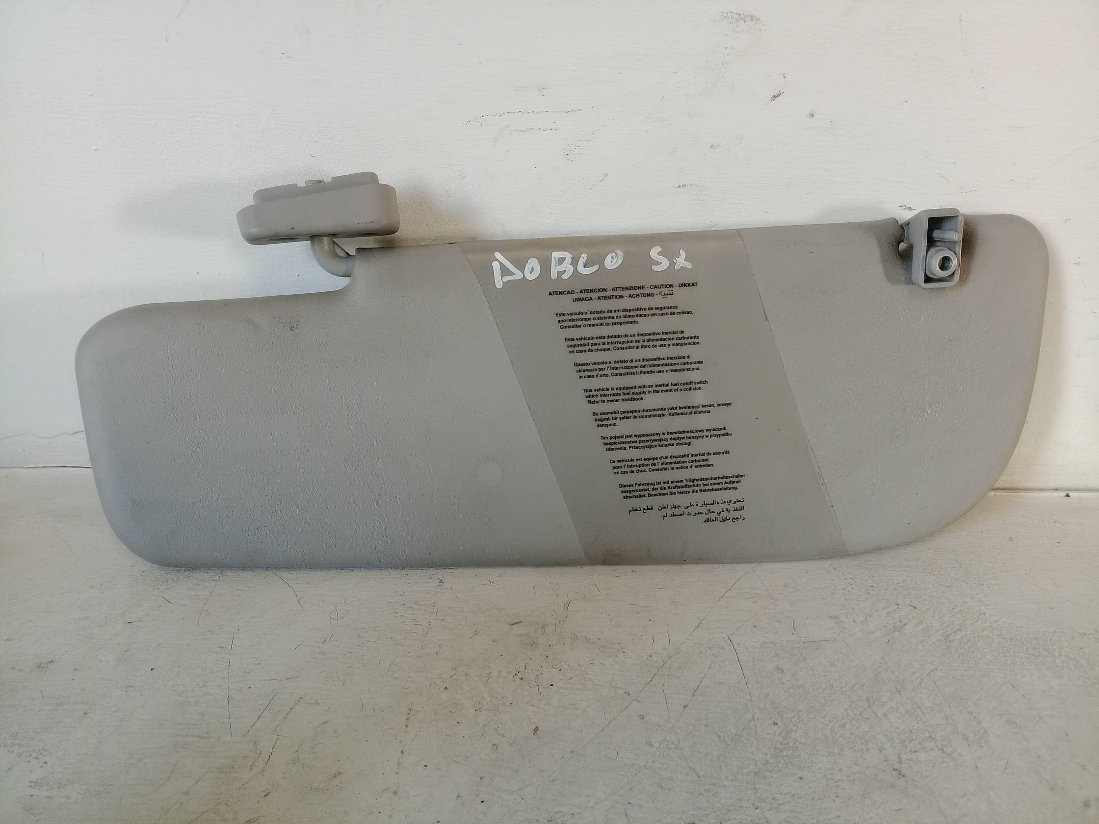 Aletta parasole parabrezza sx.